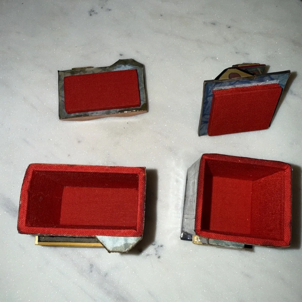 Lot Of‎ 2 REO 1978 Straw Reed House Shaped Trinket Box